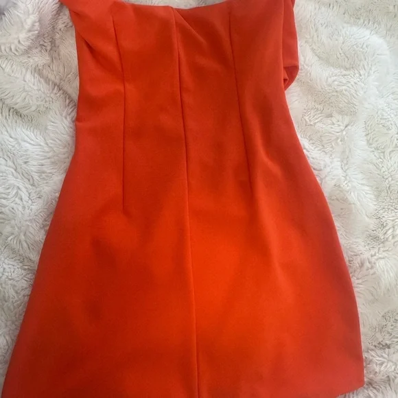 ZARA Burnt orange strapless corset top - Picture 4 of 4